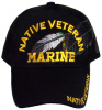 Native Veteran Marine Cap with Feather